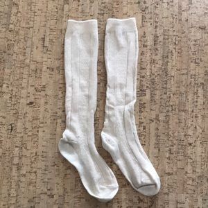 Cream wool socks